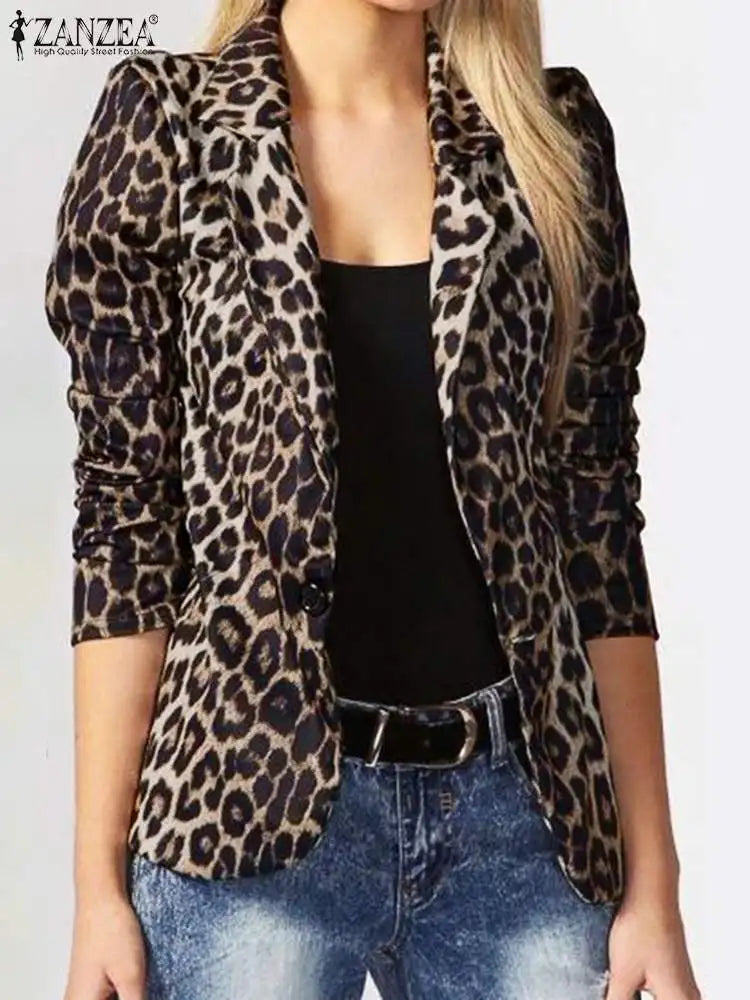 Curve Leopard Blazer