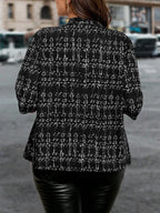 Curve Abstract Print Jacket
