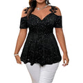 Curve Sparkle Peplum Top