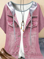 Curve Denim Illusion Tee