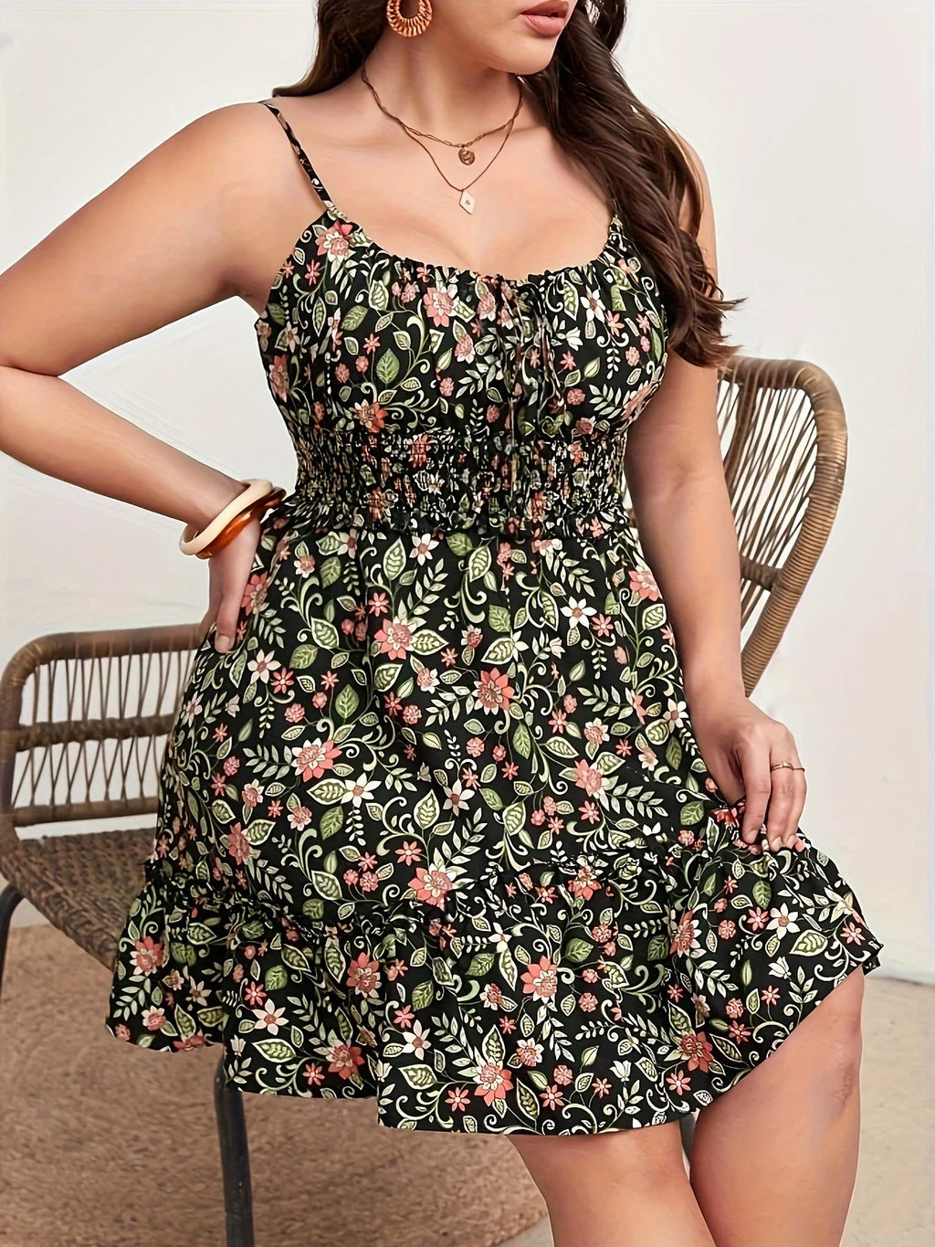 Elegant Floral Print Dress