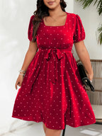 Curvy Charm Polka Dot Dress
