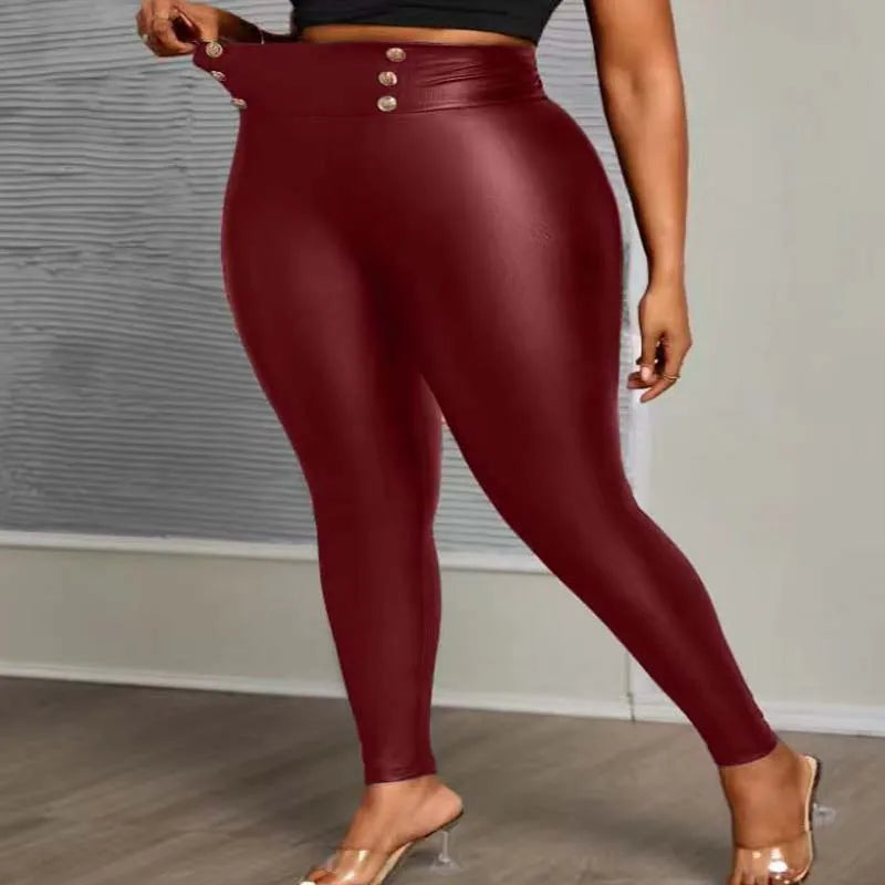 Stretch Leggings with Button Waist