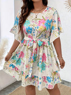 fashionable printed dress