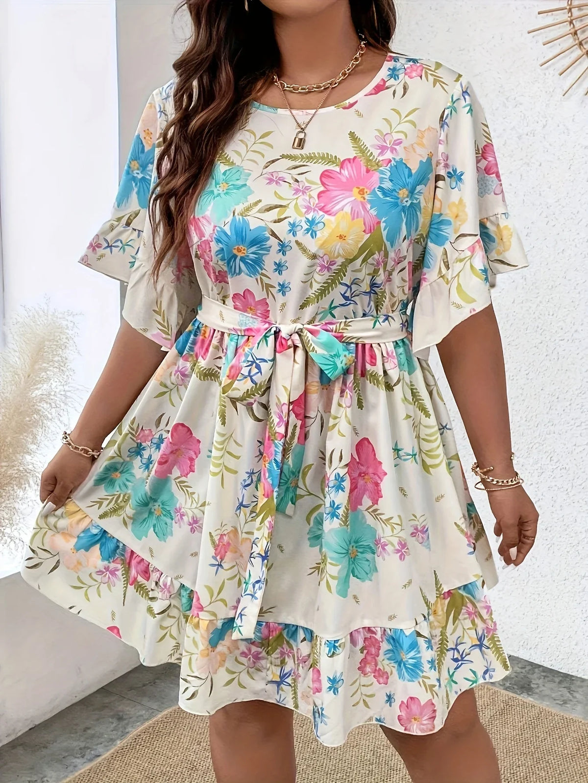 fashionable printed dress