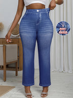 Trendy Wide-Leg Jeans for Full-Figured