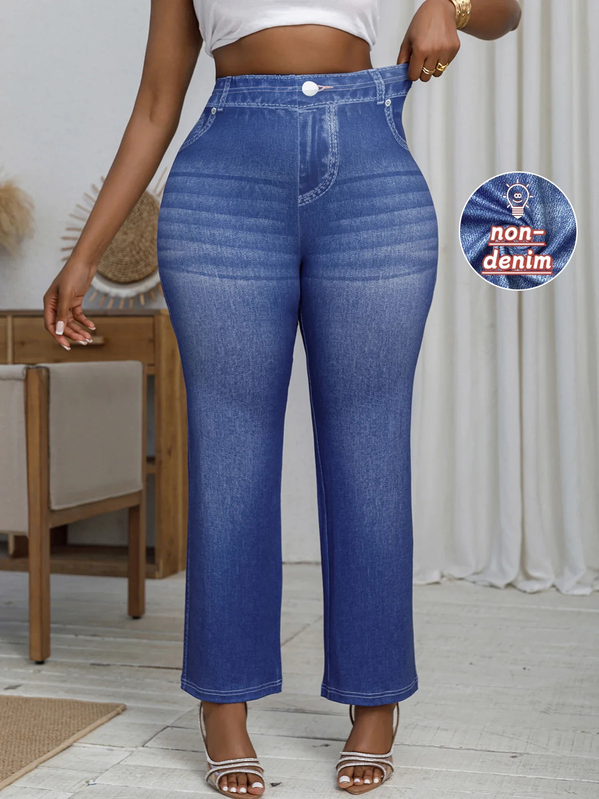 Trendy Wide-Leg Jeans for Full-Figured