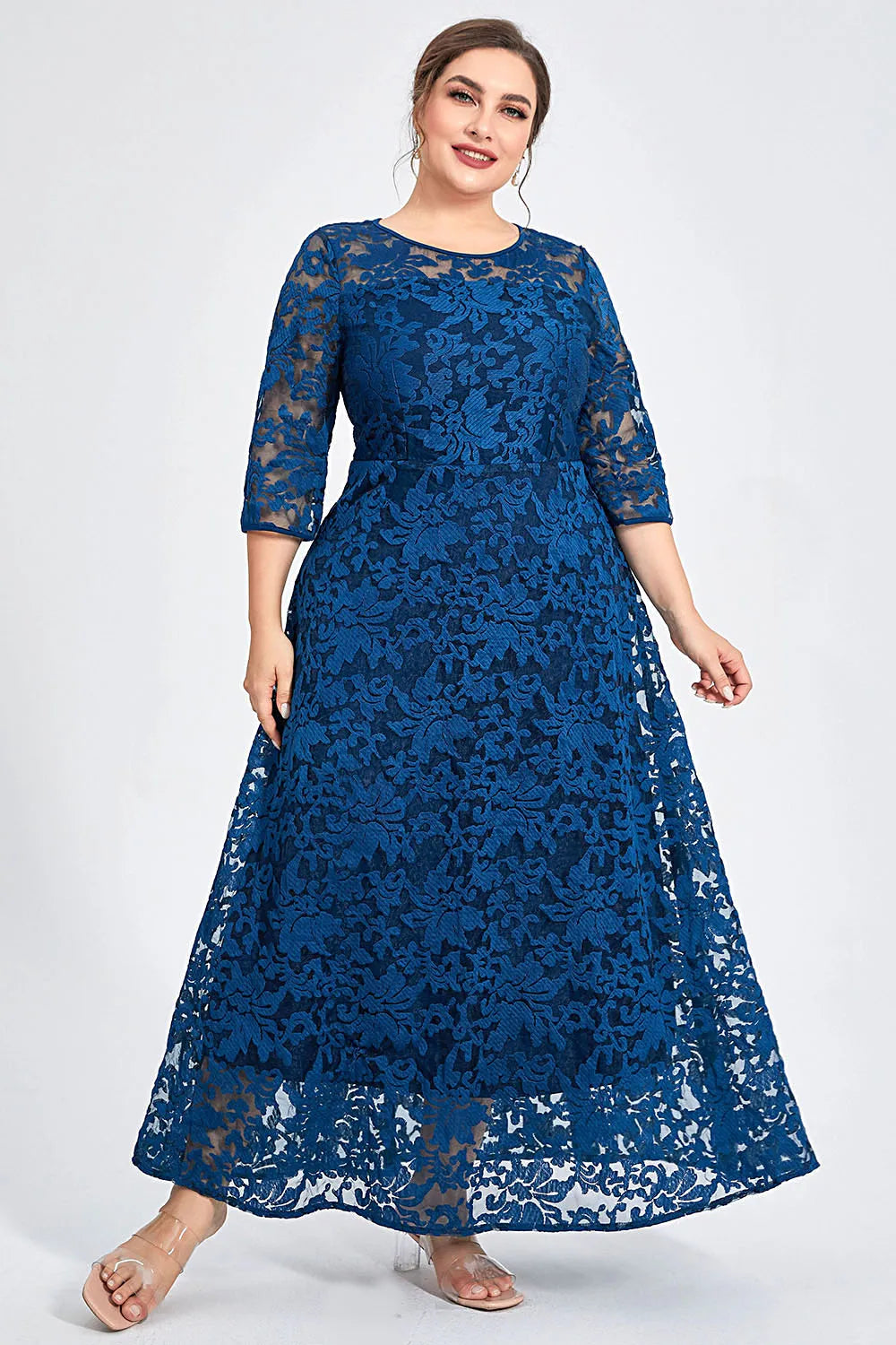 Formal Double Layer Tunic Maxi Dress