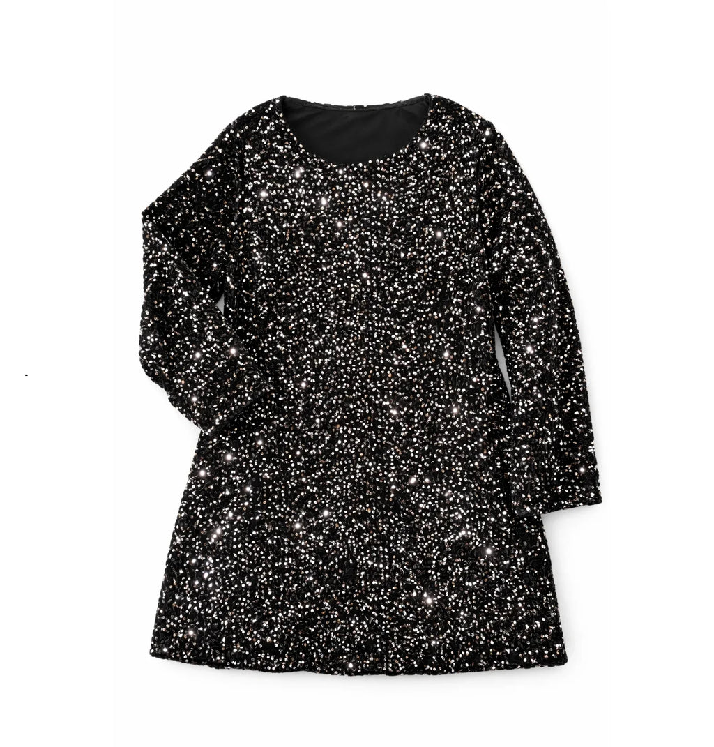Bell Sleeve Sequin Mini Dress