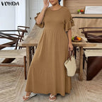 Solid Color Long Maxi Dress