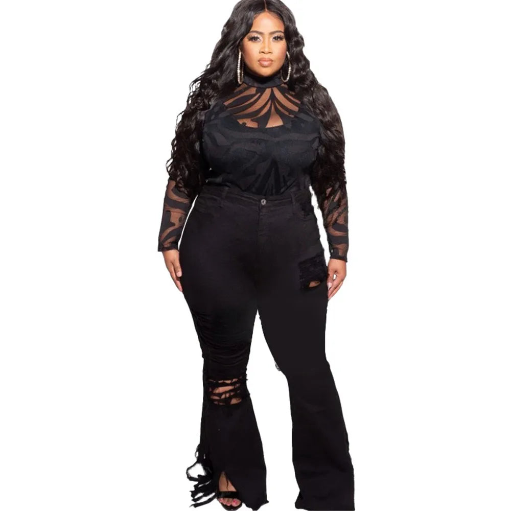 Bodycon Stretch Solid Pockets Flared Pants