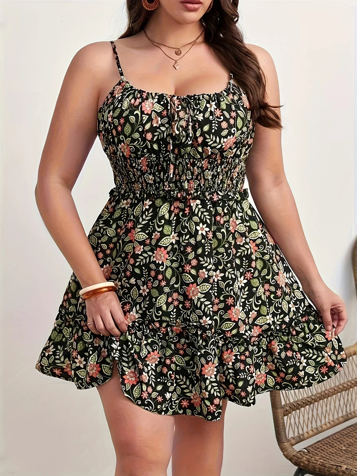 Elegant Floral Print Dress
