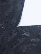 Sequin Slit Evening Gown
