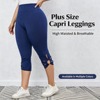 Elastic Waist Seamless Casual Capri Leggins