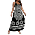 Monochrome Mandala Maxi Dress