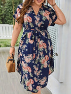 Curve Bloom Belted Dress