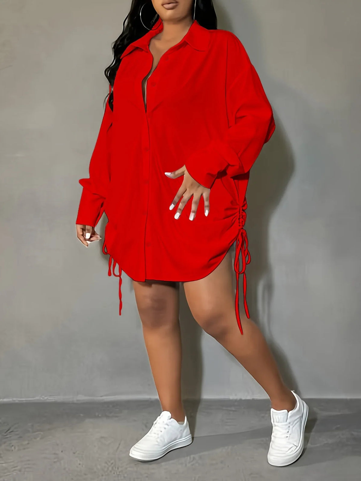 Curve Oversized Shirt Dress