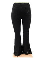 Tassel Vintage Ripped Flared Jeans