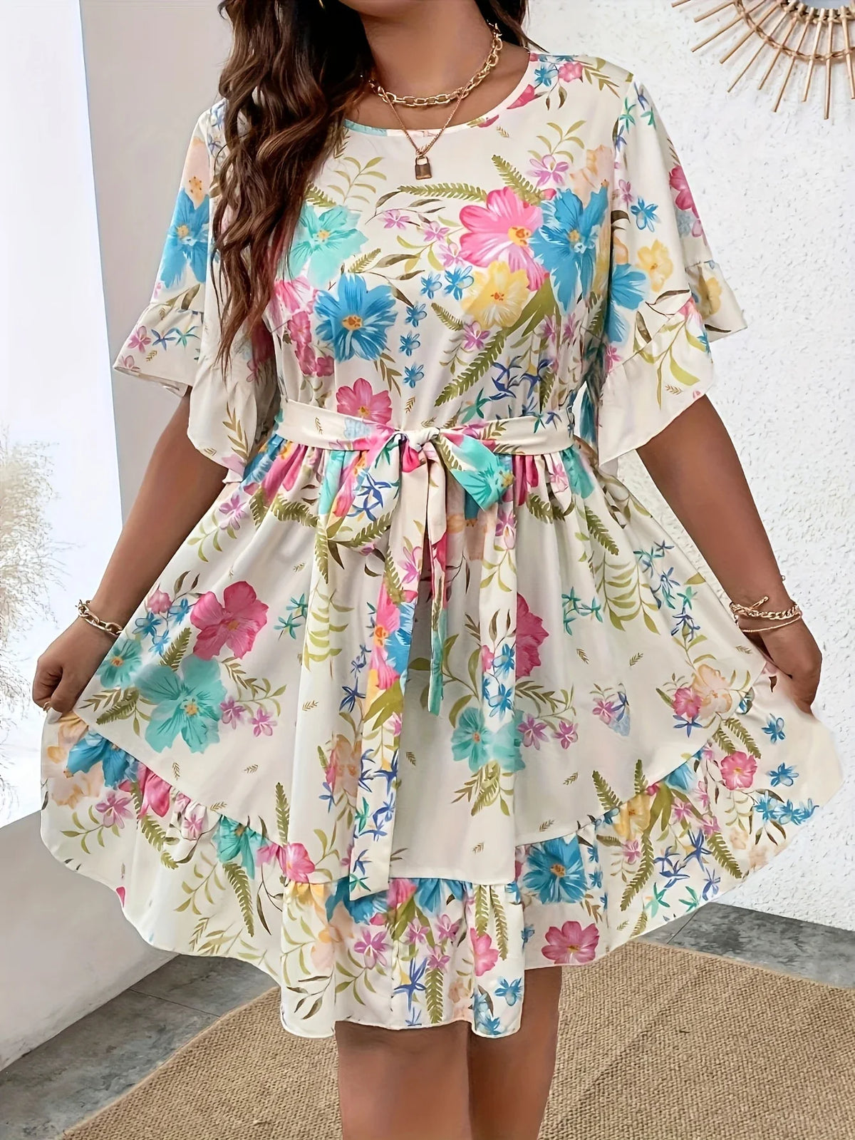 fashionable printed dress