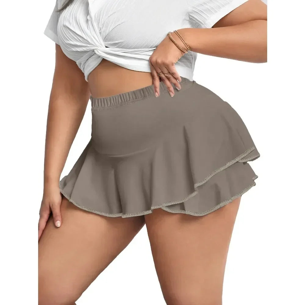 Curve Ruffle Active Skort