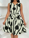 Muse Plus Size Belted Dress