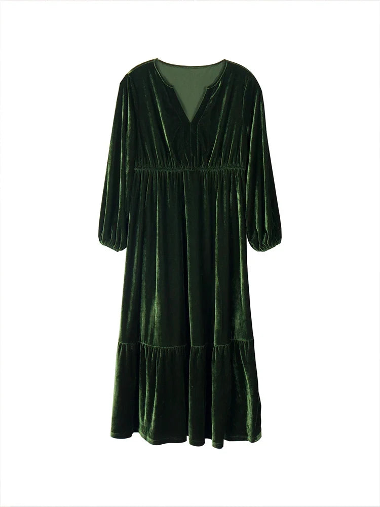 Velvet Elegance Maxi Dress – Chic
