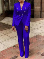 Double-Breasted Blazer Pantsuit