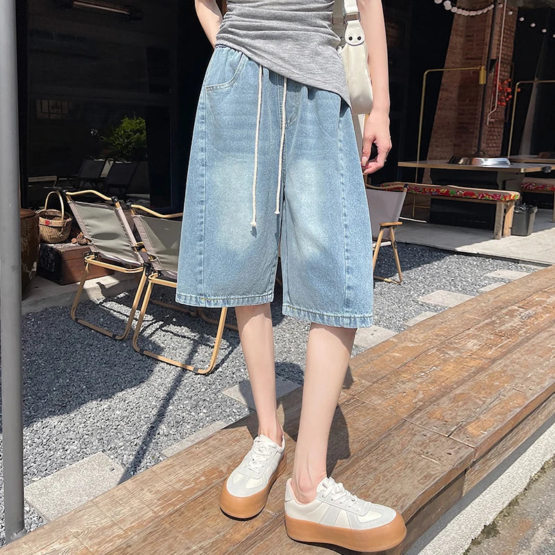 Curve Ease Denim Culotte Shorts