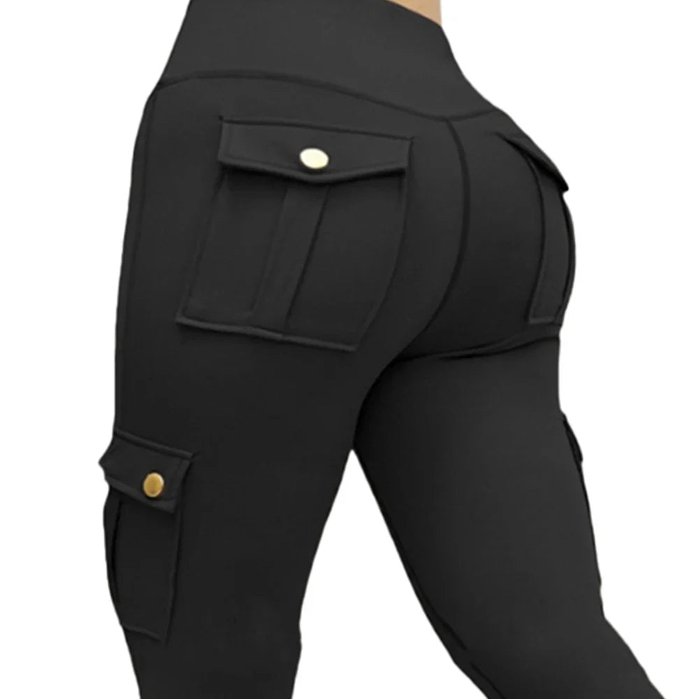 Cargo Style Leggings with Flap Pockets