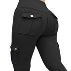 Cargo Style Leggings with Flap Pockets