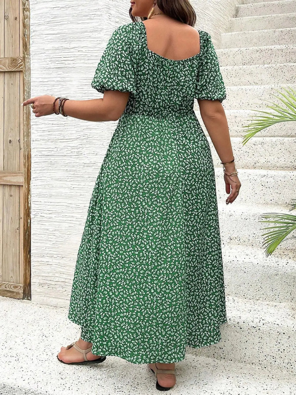 Emerald Bloom Maxi Dress