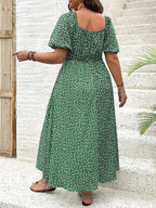 Emerald Bloom Maxi Dress