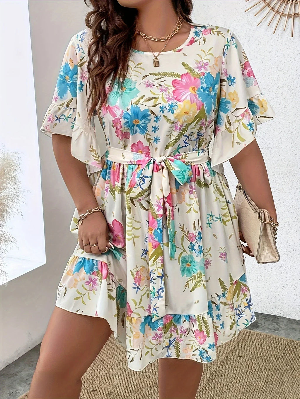 fashionable printed dress