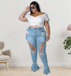 Glam Ripped High-Waist Jeans
