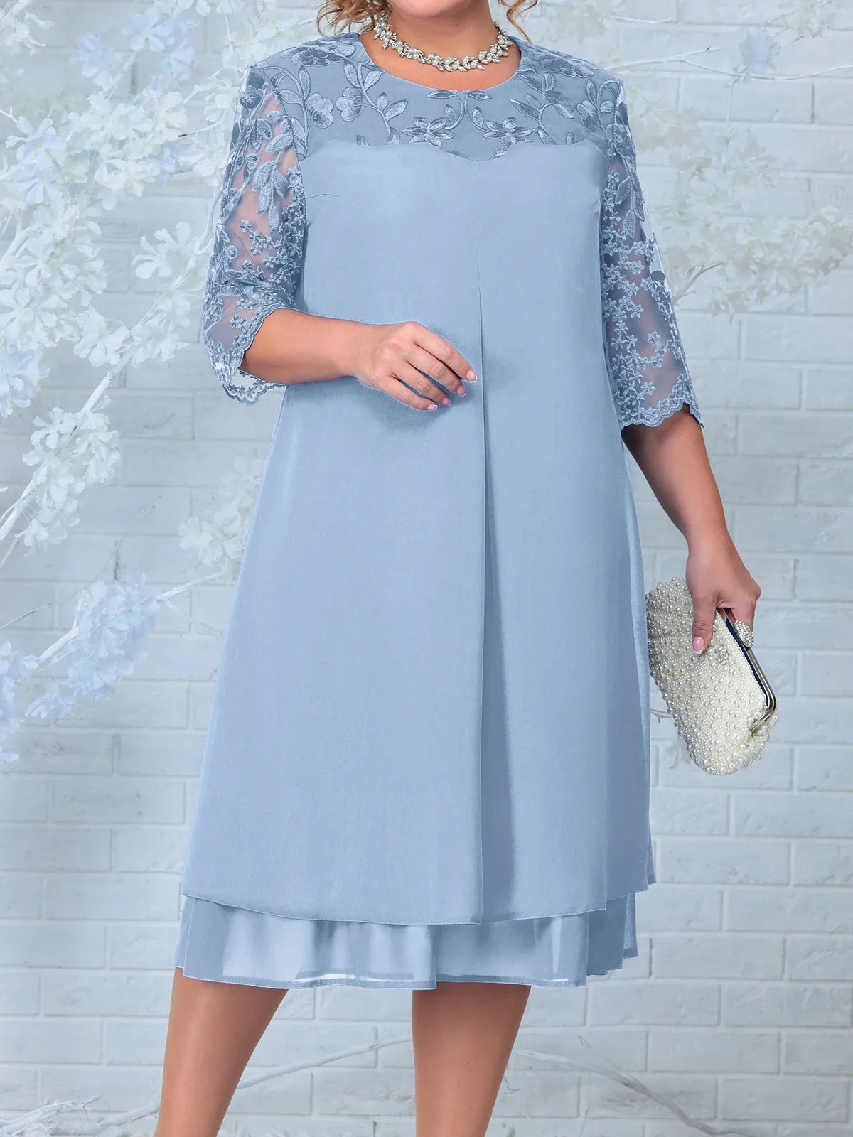 Royal Grace Plus Size Lace Dress