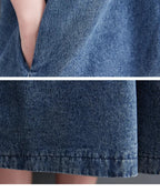 Curve Boho Denim Pinafore Dress