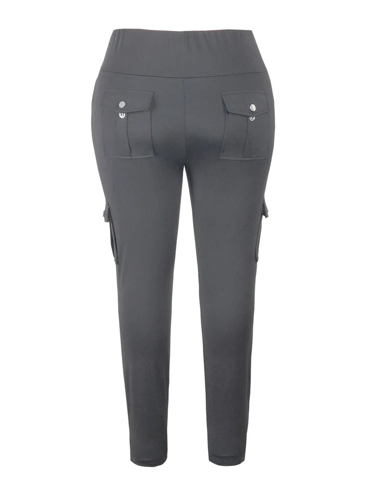 Cargo Style Leggings with Flap Pockets