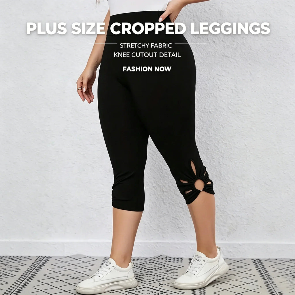 Elastic Waist Seamless Casual Capri Leggins