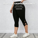 Elastic Waist Seamless Casual Capri Leggins