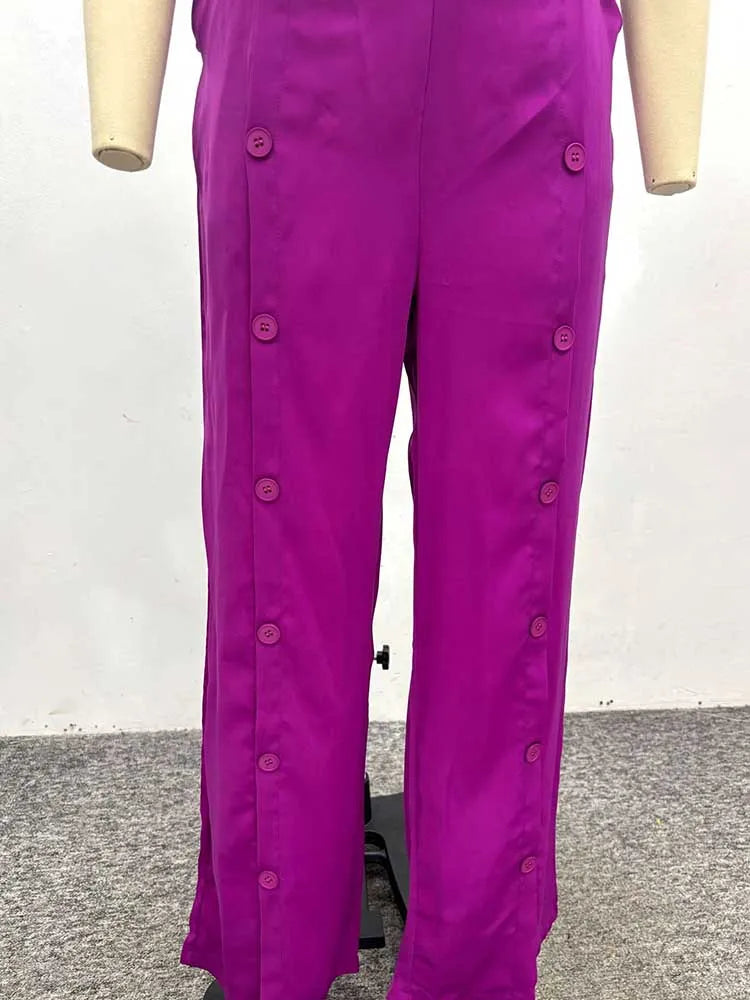 Petal Sweetheart Wide-Leg Pantsuit