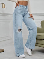 Stretch ripped trousers jeans