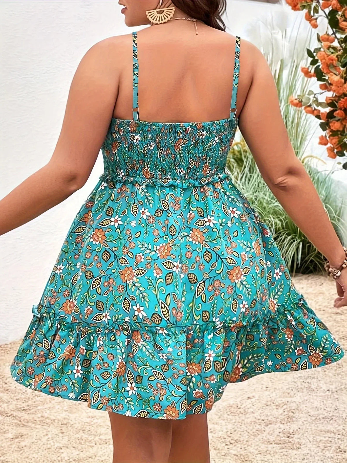 Elegant Floral Print Dress