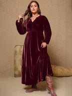 Velvet Elegance Maxi Dress – Chic