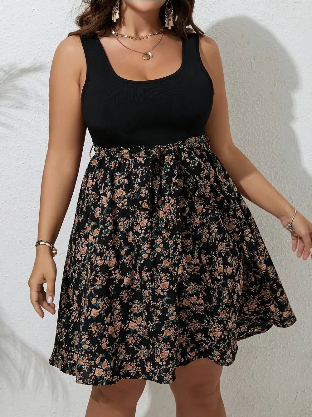 Sleeveless Knee Length Casual Dress