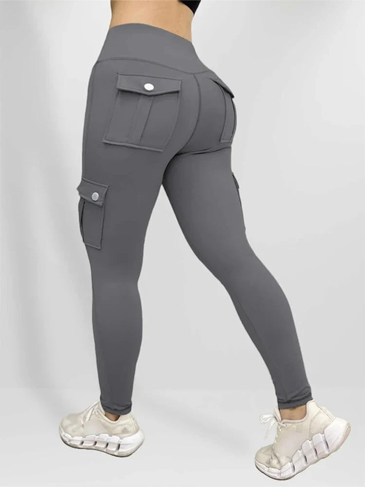 Cargo Style Leggings with Flap Pockets