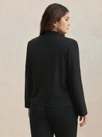 Open-Front Blazer and Tapered Pantsuit