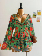 Curve Boho Bloom Blouse
