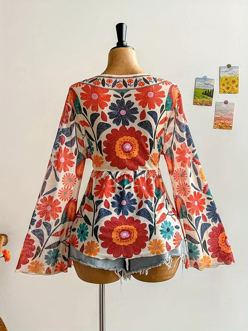 Curve Boho Bloom Blouse