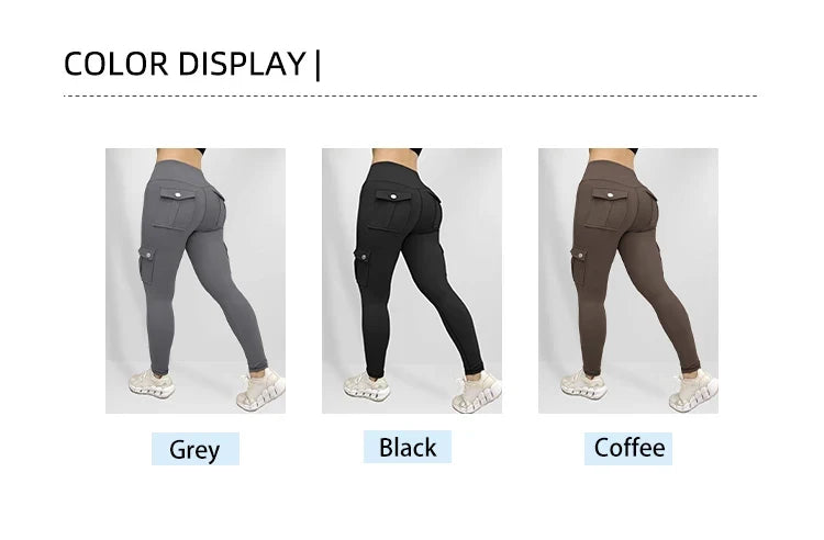 Cargo Style Leggings with Flap Pockets