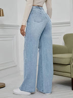 Stretch ripped trousers jeans